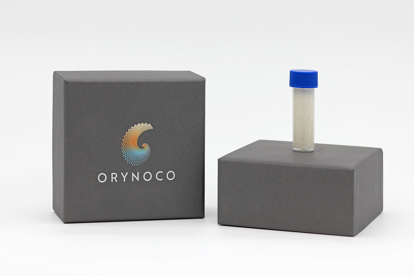 vial of orynoco mineral mix transition state element on a box